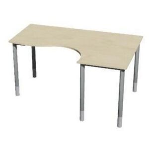Roh kancelársky stôl Gemi line, 180/80 x 120/65 x 70 E 90 cm, pravé vyhotovenie, javor jersey