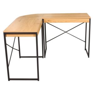Rohový kancelársky stôl KIana vzor dub