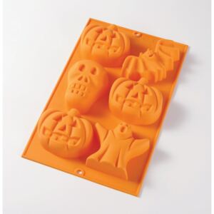 Oranžová silikónová forma na pečenie Léuké Halloween Mould