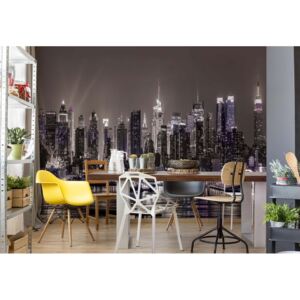 Fototapeta GLIX - New York City Skyline At Night 3 + lepidlo ZADARMO Papírová tapeta - 254x184 cm