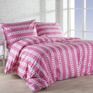 Bavlnené posteľné obliečky BARUNKA malinová štandardná dĺžka