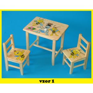 Detský Stôl s stoličkami Mája + malý stolček zadarmo !! (+ Malý stolček zadarmo !!)