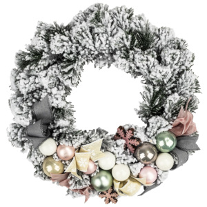 Vianočný veniec Orbio sivá, pr. 25 cm