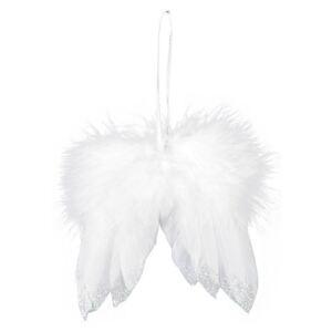Anjelské krídla pierka 11cm x 11cm + 9 cm zavesenie