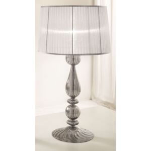 Stolná lampa LAMPADE LU1077 E27/60W, sivá, D40cm H72cm