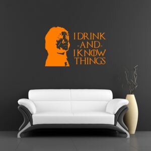 GLIX Game of Thrones Tyrion Lanister - samolepka na stenu Oranžová 90x60 cm