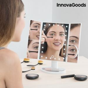 InnovaGoods Zväčšujúce zrkadlo s LED 4v1 Biela