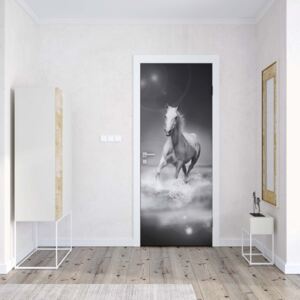 GLIX Fototapeta na dvere - Horses Black And White