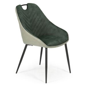 HALMAR K412 jedálenská stolička tmavozelená / svetlozelená / čierna