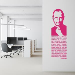 GLIX Steve Jobs - samolepka na zeď Růžová 30 x 100 cm