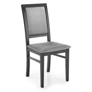 HALMAR Sylwek 1 jedálenská stolička čierna / svetlosivá