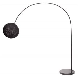 Cocooning stojaca lampa 205 cm čierna