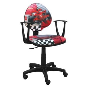 MAXMAX Dětská otočná židle PATRICK - FORMULE červená