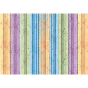 GLIX Fototapeta na dvere - Colourful Wooden Planks