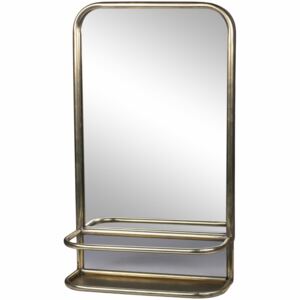 Zrkadlo s poličkou Antique Brass