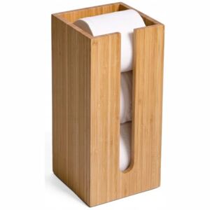 Stojan na toaletný papier bambusový - 33x15x15 cm