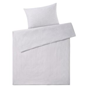 MERADISO® Saténová posteľná bielizeň, 140 x 200 cm (šedá / biela), šedá / biela (100301761)