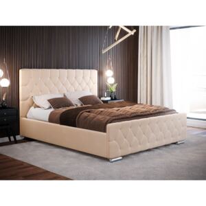 Čalúnená posteľ SEVILLA - béžová - 140 Veľkosť postele: Pre matrac 140 x 200 cm