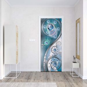 GLIX Fototapeta na dvere - 3D Ornamental Design Blue
