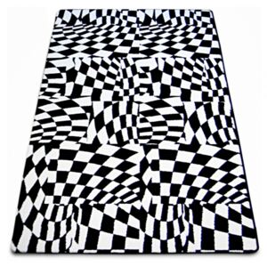 Kusový koberec Kratka čiernobiely, Velikosti 180x270cm