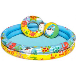 BESTWAY detský okrúhly bazén NEMO + nafukovačka + lopty 51124