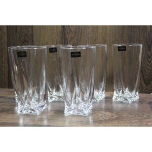 Kryštáľové poháre na VODU (6 ks) BOHEMIA CRYSTAL (350 ml)