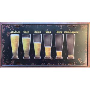 Ceduľa Beer Mix 30,5cm x 15,5cm Plechová tabuľa