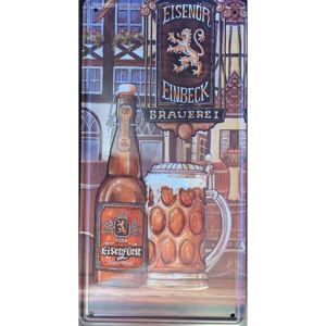Ceduľa Beer Eisenor Einbeck Brauerei 30,5cm x 15,5cm Plechová tabuľa