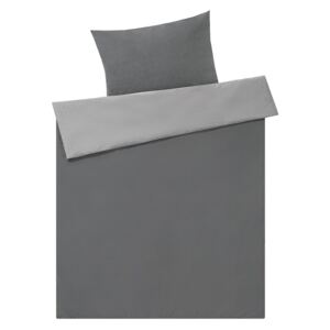 MERADISO® Chambray posteľná bielizeň, 140 x 200 cm, šedá (100290542)
