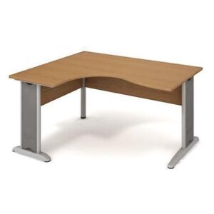 Rohový kancelársky stôl Cross, 160 x 120 x 75,5 cm, ľavé vyhotovenie, dezén buk