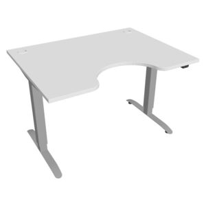 Elektricky výškovo nastaviteľný stôl Hobis Motion Ergo - 2 segmentový, štandardný ovládač Šírka: 120 cm, Farba dosky: biela, Farba kovu: sivá RAL 9006