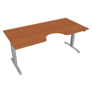 Elektricky výškovo nastaviteľný stôl Hobis Motion Ergo - 2 segmentový, štandardný ovládač Šírka: 180 cm, Farba dosky: čerešňa, Farba kovu: sivá RAL 9006