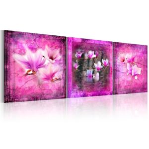 Obraz na plátne - Růžová magnolie 120x40 cm