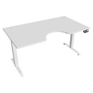 Elektricky výškovo nastavitelný stôl Hobis Motion Ergo - 2M segmentový, pamäťový ovládač Šírka: 160 cm, Farba dosky: biela, Farba kovu: biela RAL 9016