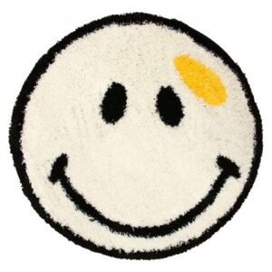 Kusový koberec Shaggy vlas 30mm Smile biely, Velikosti 100x100cm