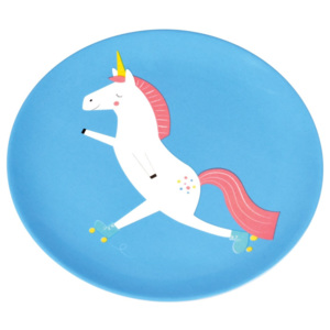 Modrý tanier s jednorožcom Rex London Magical Unicorn