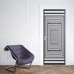 GLIX Fototapeta na dvere - Black And White Geometric Design