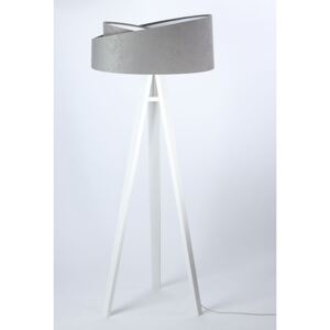 Stojatá lampa AWENA Grey / White / Wood-White
