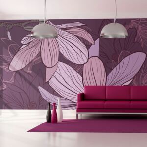 Fototapeta - Violet magnolias 350x270 cm