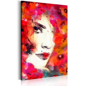 Bimago Obraz na plátne - Woman in Poppies 60x90 cm