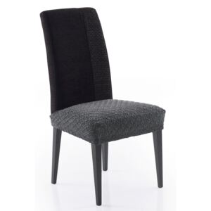 Forbyt Multielastický poťah na sedák na stoličku Martin tmavosivá, 50 x 60 cm, sada 2 ks