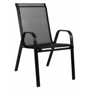 Oceľová stolička čierna