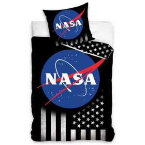 Carbotex Detské bavlnené obliečky – NASA Silver Stars 140x200/90x90cm