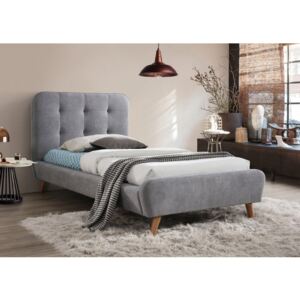 Sivá čalúnená postel TIFFANY 90 x 200 cm Matrac: Bez matrace
