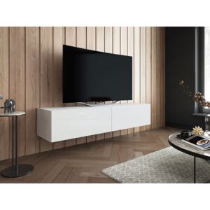 TV stolík/skrinka 150 Koda, Morenie: Biela + Lesk biely