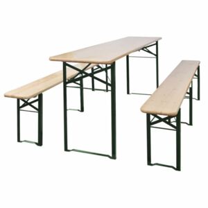 Skladací pivný set stôl s 2 lavicami 220 cm jedľa