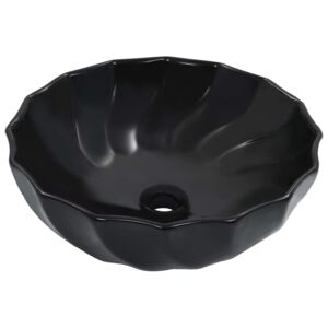 Umývadlo čierne 46x17 cm keramické