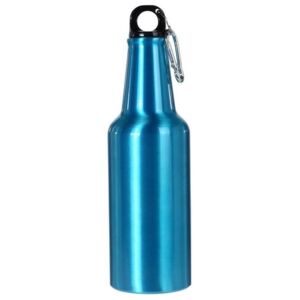 Športová hliníková fľaša s uzáverom 600 ml, modrá