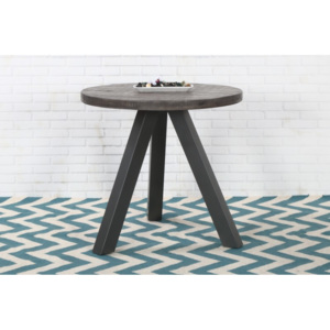 Sivý drevený jedálenský stôl Iron Craft Ø 80 cm »
