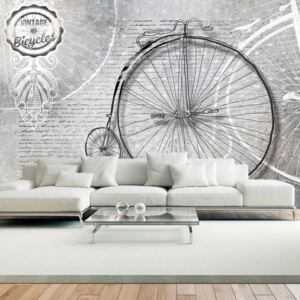 Fototapeta - Vintage bicycles - black and white 400x280 cm